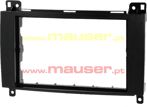 (imagem para) Moldura para auto-rádio Mercedes, Volkswagen - 2 DIN preto